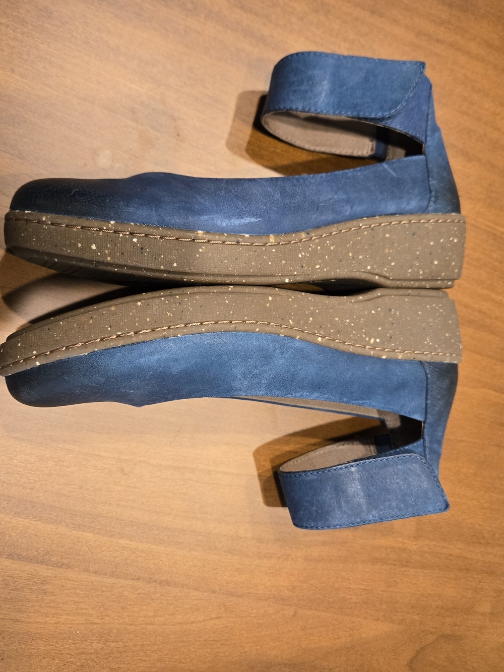 Dansko Blue Leather Ankle Strap Comfort Shoes EU 37 US 6.5-7 Balletcore Boho - Picture 9 of 10